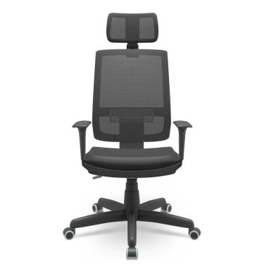 Imagem de Cadeira Brizza Presidente Tela Facto Dunas Preto