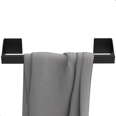 Imagem de Porta Toalha De Rosto Adesivo Autocolante Preto DF - CromoShop Home an