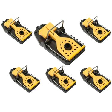 Imagem de Benchmark - Pacote Com 6 - Armadilhas Para Ratos - Internas/Externas, Reutilizáveis, Fácil Instalação, Mola Potente De Aço Inoxidável, Corpo Resistente Em Abs. Design Protetor De Dedos. Instale As