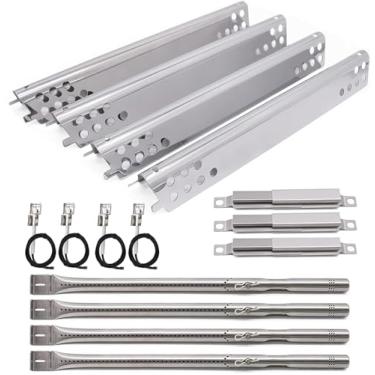 Imagem de Peças de reposição para churrasqueiras Charbroil Advantage Series 4 463344015, 463343015 e mais, queimadores G432-8M00-W1, protetores de placa de calor G458-0018-W1, tubos cruzados e Ignitores.