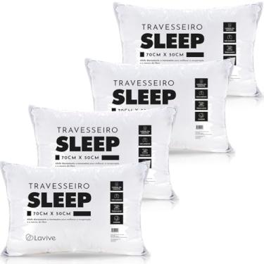 Imagem de Travesseiro Suporte Firme Sleep Lavive Macio Tecido Não Alérgico Antiácaros e Antiodor 50 x 70 (4)