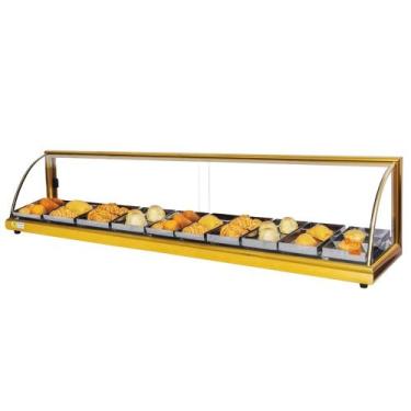 Imagem de A10 - Estufa Alfa para salgados de 10 bandejas Dourada - 220V - Omega