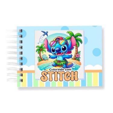 Imagem de Caderno De Desenho Colorir Stitch Infantil Menina Menino Papelaria Div