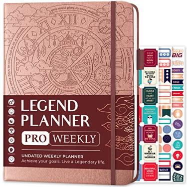 Imagem de Legend Planner PRO – Planejador de vida semanal e mensal de luxo para aumentar a produtividade e atingir seus objetivos. Caderno organizador de gerenciamento de tempo – Sem data – 17,78 x 25,4 cm capa
