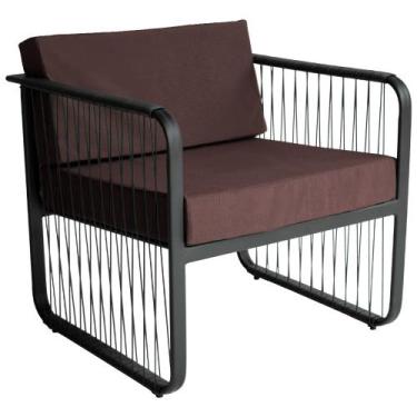 Imagem de Poltrona para Área Externa Santiago em Alumínio e Fibra Sintética Aces