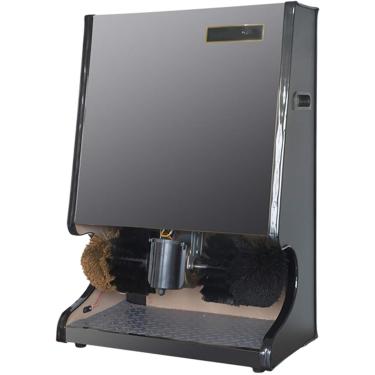 Imagem de Polidor De Sapatos Totalmente Automático, Comum No Saguão Do Hotel, Polidor De Sapatos Com Sensor Infravermelho Máquina De Escova Elétrica De Indução Automática De Motor, Black