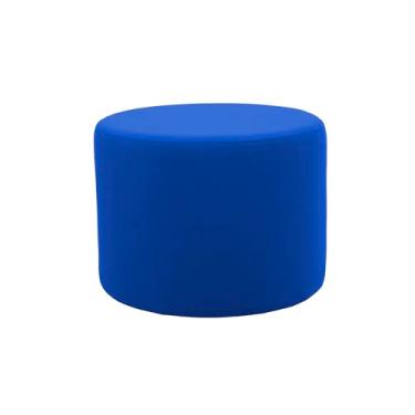 Imagem de Otomana 61 cm redonda grande para uso ao ar livre com tecido Sunbrella® – resistente a intempéries, resistente ao desbotamento, móveis de pátio totalmente montados para quintal ou piscina, 45,72