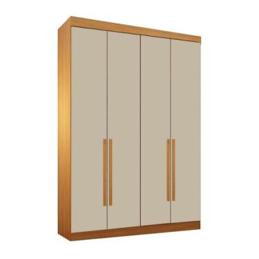 Imagem de Modulado 4 Portas 3 Gavetas Orion - Leifer Móveis, Cinamomo/Off White