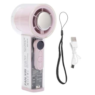 Imagem de Ventilador de Gelo Portátil, Ventilador Pessoal Portátil Com Exibição de LED, Poderoso de 6 Velocidades, Bateria Recarregável de 3000mAh, para Camping de Viagens Ao Ar Livre