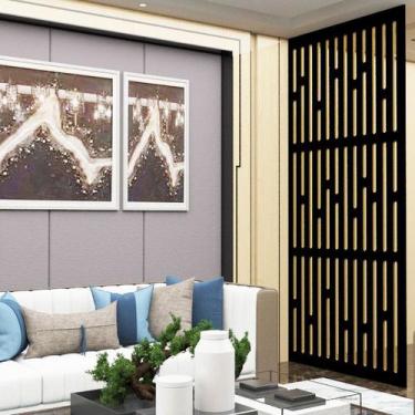 Imagem de Painel Vazado Divisória MDF London Preto - Decore Painéis e Divisórias