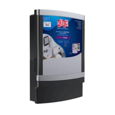 Imagem de ARMARIO PARA BANHEIRO COM GAVETA HERC PRETO