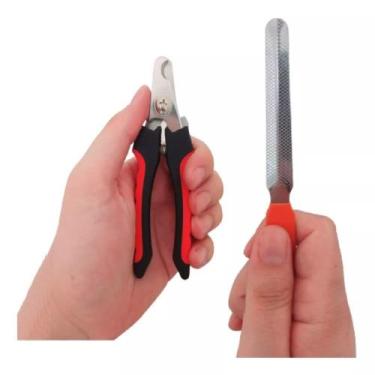 Imagem de Kit Alicate Pet Tesoura Corte De Unhas Cães E Gatos Lixa - Casa Canton
