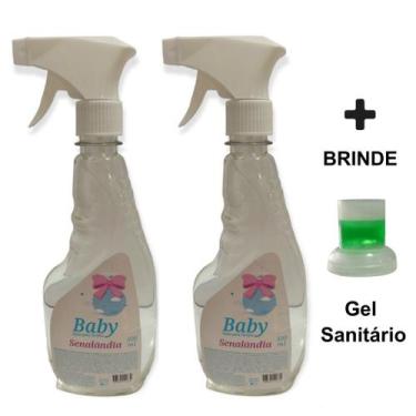 Imagem de 2 Água de Passar Roupa Baby Perfumado Tecido Borrifador 500ml Premium 