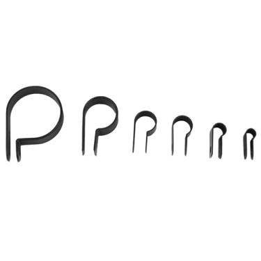 Imagem de 200pcs Nylon Plástico P Clipes de Fixadores Variados, Resistência Ao ácido, Resistência à Tração Resistente a ácidos, para Cabos, Conduítes Fixando (Preto)