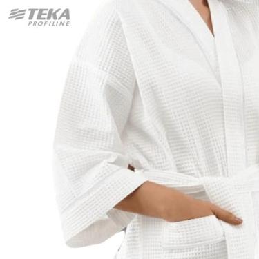 Imagem de Roupão De Banho Teka Tecido Piquet Atoalhado Unissex Algodão Profissio