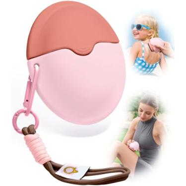 Imagem de KYHDIYA Aplicador de protetor solar, protetor solar dobrável para crianças e adultos, aplicador de rolo de tela solar fácil de aplicar para proteção solar sem bagunça, tamanho perfeito para viagens ao