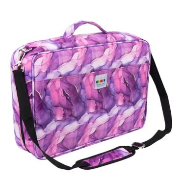 Imagem de YOUSHARES Estojo De Lápis Cor Grande Capacidade - Organizador Canetas Com 480 Compartimentos E Suporte Multicamadas Para Gel Prismacolor (Roxo Mármore)