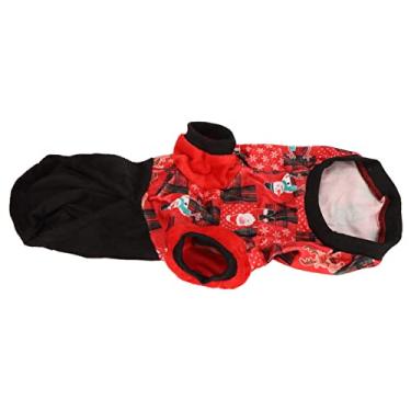 Imagem de Ymiko Hoodie de Cachorro, Cão Respirável Com Capuz de Natal Roupas de Cachorro Elástico Suéter Casual de Roupas para para Cães Pequenos Chihuahua Casaco de Gato Custume (L)