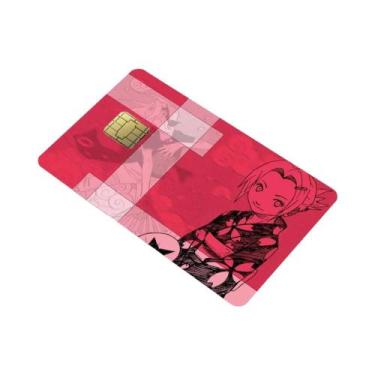 Imagem de Haruno Sakura 4pcs Adesivos De Pele De Cartão De PVC Para Banco Ônibus