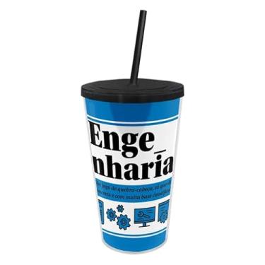 Imagem de Copo Canudo Profissões - Engenharia