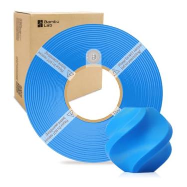 Imagem de Bamboo Lab PETG HF refil filamento 1,75 mm alta velocidade, fácil de imprimir, textura suave, ecológico com RFID para Bambu Lab X1, P1, série A1 1 kg (2,2 lbs), exclui carretel +/- 0,03 mm (azul lago