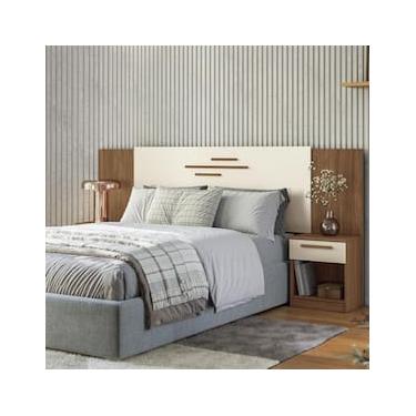 Imagem de Cabeceira para Cama Box Casal Santos Andirá Loanda com 2 Gavetas – 256cm de largura