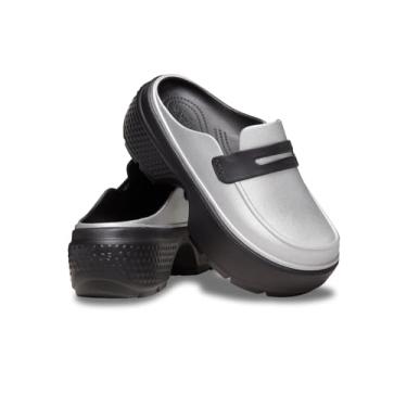 Imagem de Crocs Mocassins unissex para adultos, Prata/preto, 36