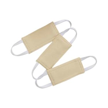 Imagem de IEUDNS Almofada para fecho de porta 3 peças, capa acolchoada para trava de porta, 4x2 polegadas, tecido Oxford leve, Bege