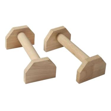 Imagem de oshhni 2x Barra de flexão, alças de flexão, resistente, portátil, treinamento de força, paralelas, barra de madeira para homens, mulheres, exercícios de