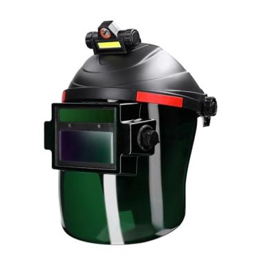 Imagem de Milageto Máscara de soldagem com escurecimento automático e farol ajustável 9-13, equipamento de proteção para corte TIG MIG