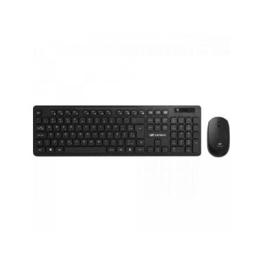 Imagem de Kit Teclado e Mouse C3Tech K-W20BK Sem Fio Preto