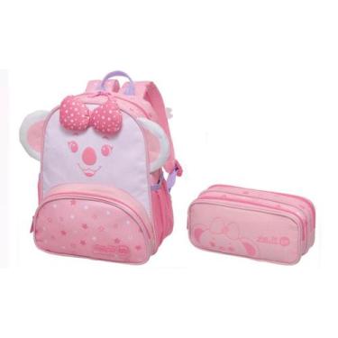 Imagem de Kit Mochila Costa e Estojo Duplo Lilica Ripilica Little BB Pacific - K