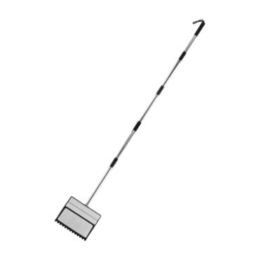 Imagem de Generic Pá de esterco de aves de 25 cm, ferramenta de peneiramento de cama para recintos de animais, 33,5-68,9 polegadas, extensível