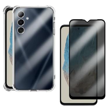 Imagem de Kit Capa Antiqueda para Galaxy M35 + Película 3D 5D 9D Privacidade Anti Curioso