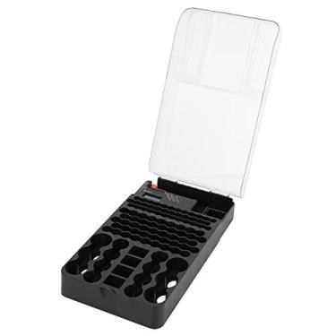Imagem de Estojo de Bateria, Estojo Organizador de Bateria de Grande Capacidade, Comporta 36 Pilhas AAA, 45 AA, 6 D, 8 C, 4 Pilhas de 9V. Testador de Bateria, Caixas de Joias Decorativas