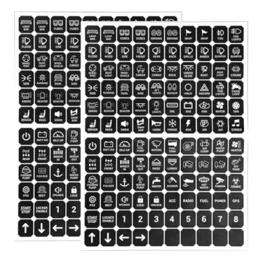Imagem de 240 peças de adesivos de painel de interruptor de carro, kit de decalque de etiqueta de interruptor automático para painel de interruptores AR-800, BA80, GA80, GB80, BB80, BC60, GC60, adesivo de texto