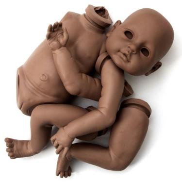 Imagem de Molde Diva Bebe Reborn Negra Corpinho Articulado Silicone - Cegonha Re