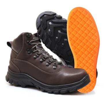 Imagem de Kit Bota Adventure Masculina Com Palilha Gel Trilha Tracking Confortavel Resistente (Café, BR, Adulto, Numérico, 39)