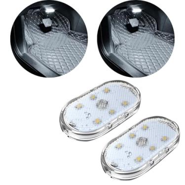 Imagem de Iluminação Para Estetica Automotiva Kit 2 Luzes Interna Luz Para Carros Teto Carro (Branco)