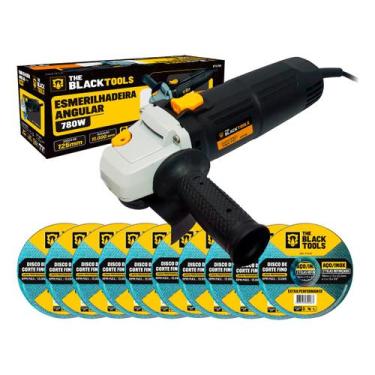 Imagem de Kit Esmerilhadeira Lixadeira Angular 4.1/2 Pol 780w + Discos - The Bla
