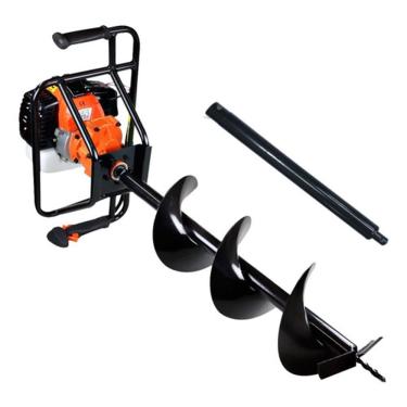 Imagem de Perfurador De Solo Vulcan Vps520 Broca 80x20 + Extensor 60cm Maquina de Fazer Buraco, Cercas, Assentar Palanques