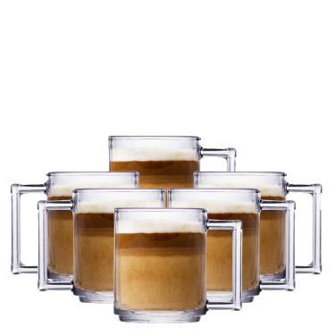 Imagem de Jogo de Canecas de Vidro Veneza 255ml 6pcs- Ruvolo