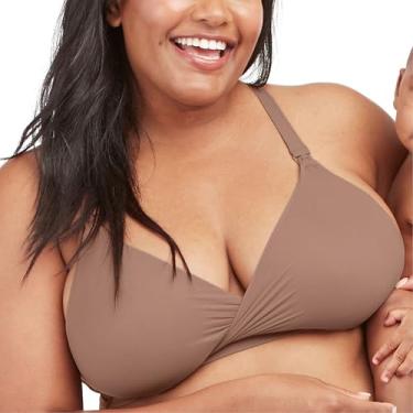 Imagem de SPANX Sutiã de amamentação Bra-Llelujah Mama – Sutiã de amamentação confortável para amamentação com facilidade – sem aro – Sutiã de maternidade com suporte, Cafe Au Lait, P