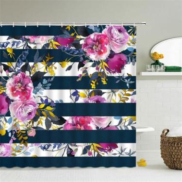 Imagem de Plantas Flores Folhas Cortinas de Chuveiro Cortinas de Banheiro Cortina de Banho com Ganchos Cortina de Chuveiro,1750X,L90xA180cm