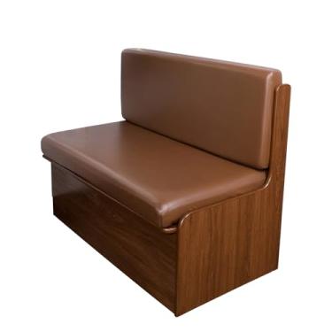 Imagem de CRFATOP Capa de almofada de poliuretano para trailer, impermeável, para cadeira, sofá elástico, protetor de móveis futon, banco de carro, 1 capa de encosto e 1 capa de banco, caramelo