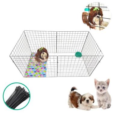 Imagem de Grade Móvel 6 mimo Painéis 60x80cm Modular Cerca Aramada Pet Ambiente 