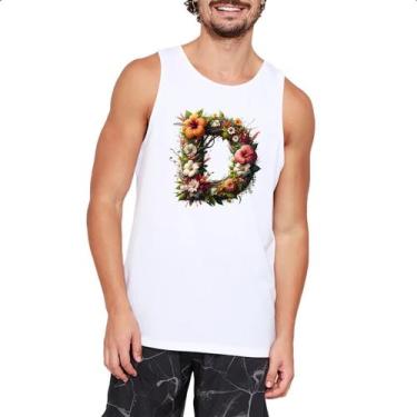 Imagem de Camiseta Regata Alfabeto Floral Letra D - Alearts, M