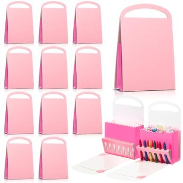 Imagem de Marspark Pacote com 12 caixas de presente de festa com suporte de giz de cera, caixa de presente de papel, caixas de presente de aniversário, chá de bebê, suprimentos de decoração para doces