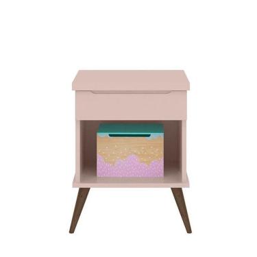 Imagem de Mesa De Apoio Retrô Alice Rosa Acetinado - Phoenix Baby