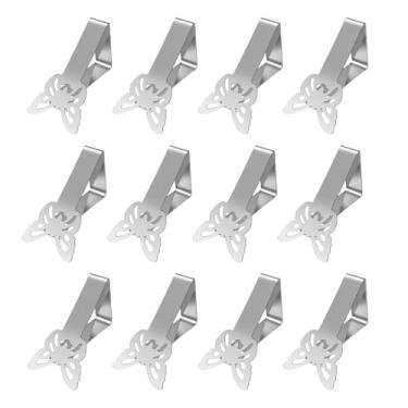 Imagem de SiaBiced 12 peças de clipes para toalha de mesa de, suportes para toalha de mesa, prendedores para de mesa para festa de formatura, mesas de jantar, Forma de Borboleta